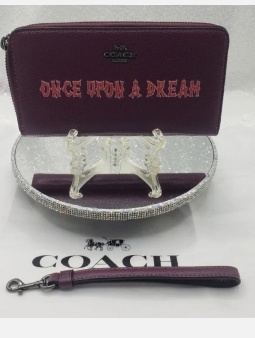Coach x Disney Long Zip Around Wallet Once Upon A Dream Wrist Strap